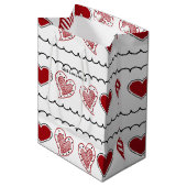 Doodharten Middelgrote Gift Bag Medium Cadeauzakje (Voorkant Gekanteld)