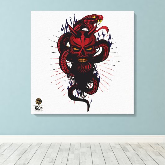 Doodhoofd G-Skulls Renegade series 12 of 12 Canvas Afdruk (Insitu (Houten vloer))