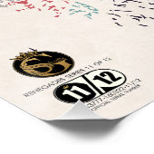 Doodhoofd hipster skulls Psychedelische ogen Perfect Poster (Hoek)