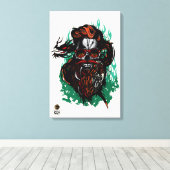 Doodhoofd hipster skulls tribale draak canvas afdruk (Insitu (Houten vloer))