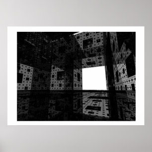 Doodkathedraal van dromen II (zwart-wit) Poster