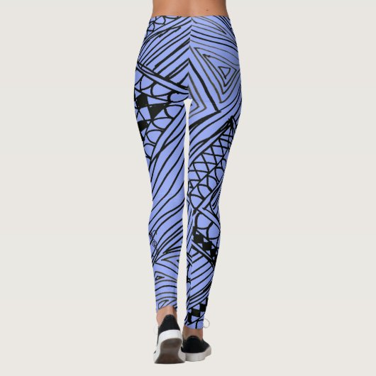 Doodle 1A Black Light Blue Leggings (Achterkant)