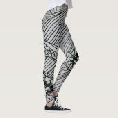 Doodle 1A Black Light Gray Leggings (Rechts)