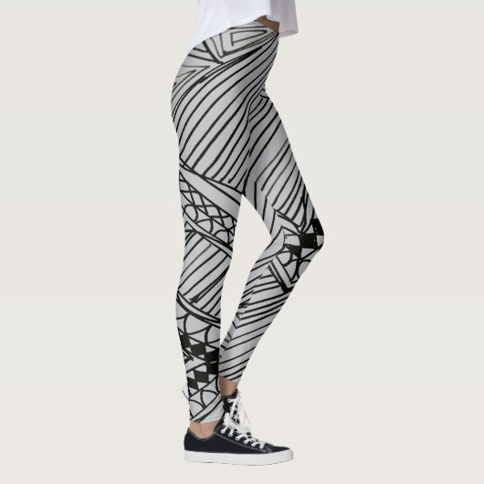 Doodle 1A Black Light Gray Leggings (Droite)