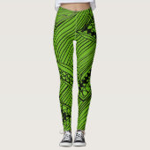 Doodle 1A Legging Noir Vert Profond (Devant)