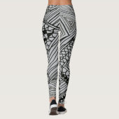 Doodle 1A Leggings Gris Clair et Noir (Dos)