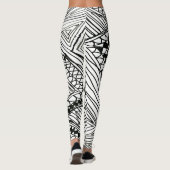 Doodle 1A Leggings Noir Blanc (Dos)