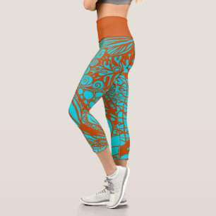Doodle 1E Aqua Citrouille 1 Leggings Capri