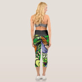 Doodle 1E Green 1 Capri Leggings (Verso)