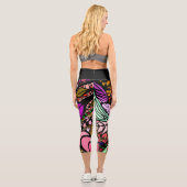 Doodle 1E Pink 1 Capri Leggings (Verso)