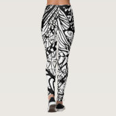 Doodle 9B Black White Leggings (Achterkant)