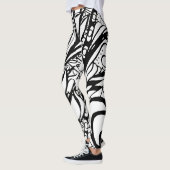 Doodle 9B Leggings Noir Blanc (Gauche)