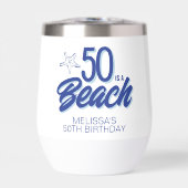 Doodle à main lunaire 50e anniversaire de plage (Avant)