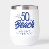 Doodle à main lunaire 50e anniversaire de plage (Arrière)