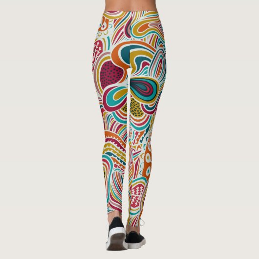 Doodle abstract leggings (Achterkant)