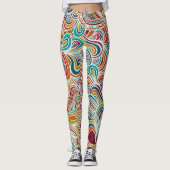 Doodle abstract leggings (Voorkant)