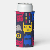 Doodle Alien Ruimteschip en Robot Patroon (Seltzer Voorkant)