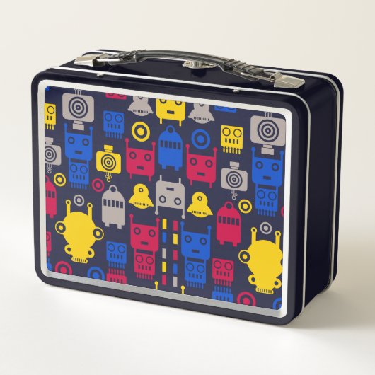 Doodle Alien Ruimteschip en Robot Patroon (Achterkant)