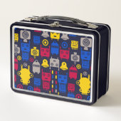 Doodle Alien Ruimteschip en Robot Patroon (Voorkant)