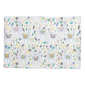 Doodle Alpaca Pattern Kussensloop (Achterkant-Links)