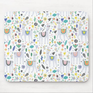 Doodle Alpaca Pattern Muismat