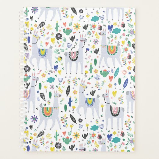 Doodle Alpaca Pattern Planner (Voorkant)