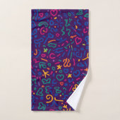 Doodle amusant coloré formes vibrantes (Serviette à main)