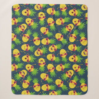 Doodle ananas, hand getekend, zomer patroon. sherpa deken