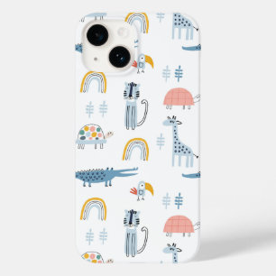 Doodle Animal Fun Patroon Case-Mate iPhone 14 Hoesje