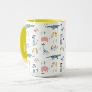 Doodle Animal Fun Patroon Mok
