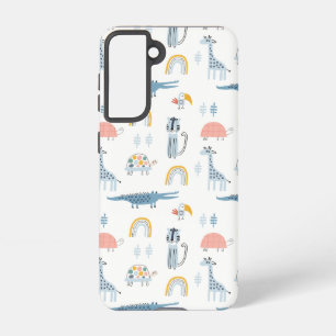 Doodle Animal Fun Patroon Samsung Galaxy Hoesje