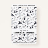 Doodle Animals Schattigee aangepaste moderne foto  Badge (Voorkant)