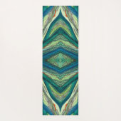 Doodle art blues en greens yogamat (Achterkant)