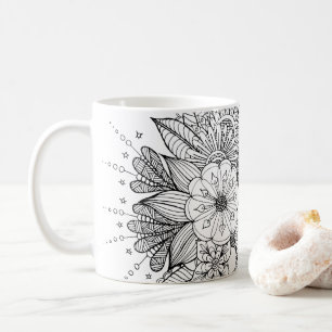 Doodle Art Design #1 sur la tasse de café