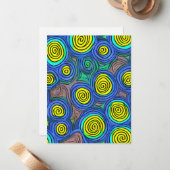 Doodle Art Draaikolken Notitiekaartje (Voorkant / Achterkant in situ)