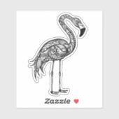 Doodle art Flamingo Sticker (Vel)