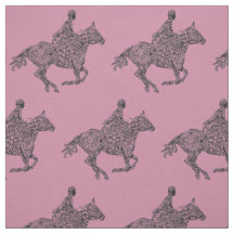 Doodle art horse rijder