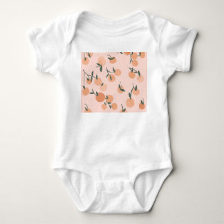 Doodle Art: Oranje kersen patroon Romper