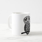 Doodle art owl koffiemok (Voorkant links)