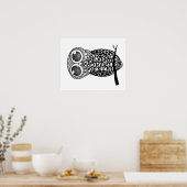 Doodle art owl poster (Keuken)