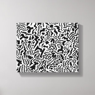 Doodle Art Stretched Canvas