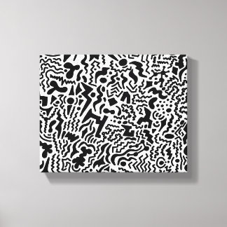 Doodle Art Stretched Canvas Afdruk