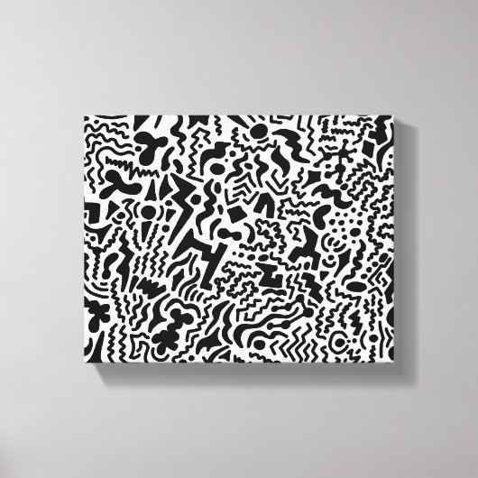 Doodle Art Stretched Canvas Afdruk (Voorkant)