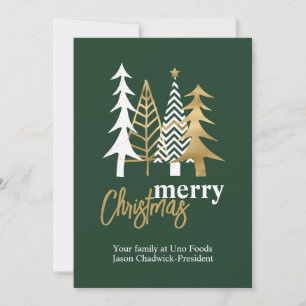 Doodle Art Trees Green Company kerst Kaart