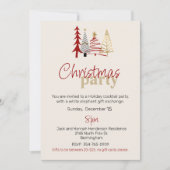 Doodle Art Trees - Uitnodiging voor kerstfeestdage (Voorkant)