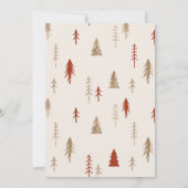 Doodle Art Trees - Uitnodiging voor kerstfeestdage (Achterkant)