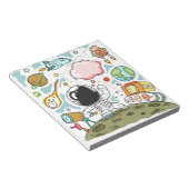 Doodle Astronaut Space Drawing Notitieblok (Schuin)