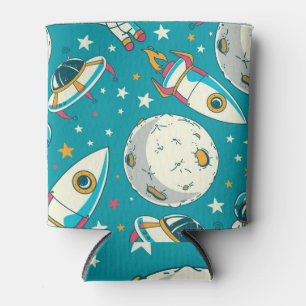 Doodle Astronauten: Schattige ruimtepatroon. Blikjeskoeler