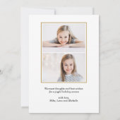 Doodle Black Gold White Pines kerstfoto Kaart (Achterkant)