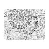 Doodle bloemen en mandala's magneet (Horizontaal)